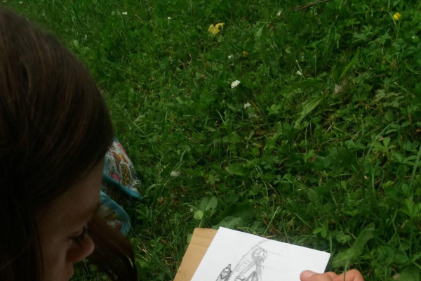 Žiaci výtvarného odboru na Dni parkov a záhrad v Bratislave