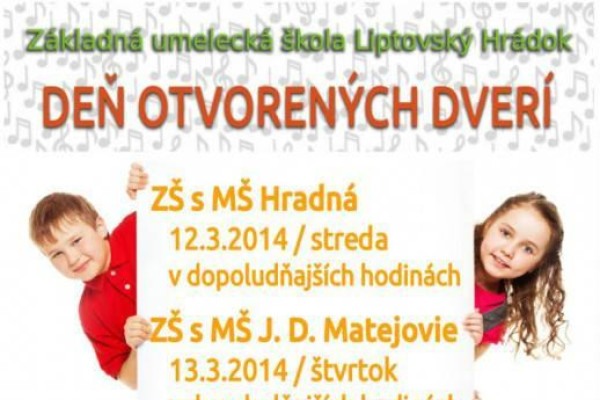 Deň otvorených dverí v ZUŠ Liptovský Hrádok, 12.- 13. 03. 2014